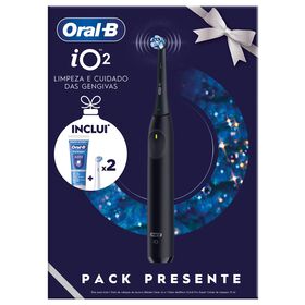 Coffret Escova de Dentes Elétrica IO2 Preta