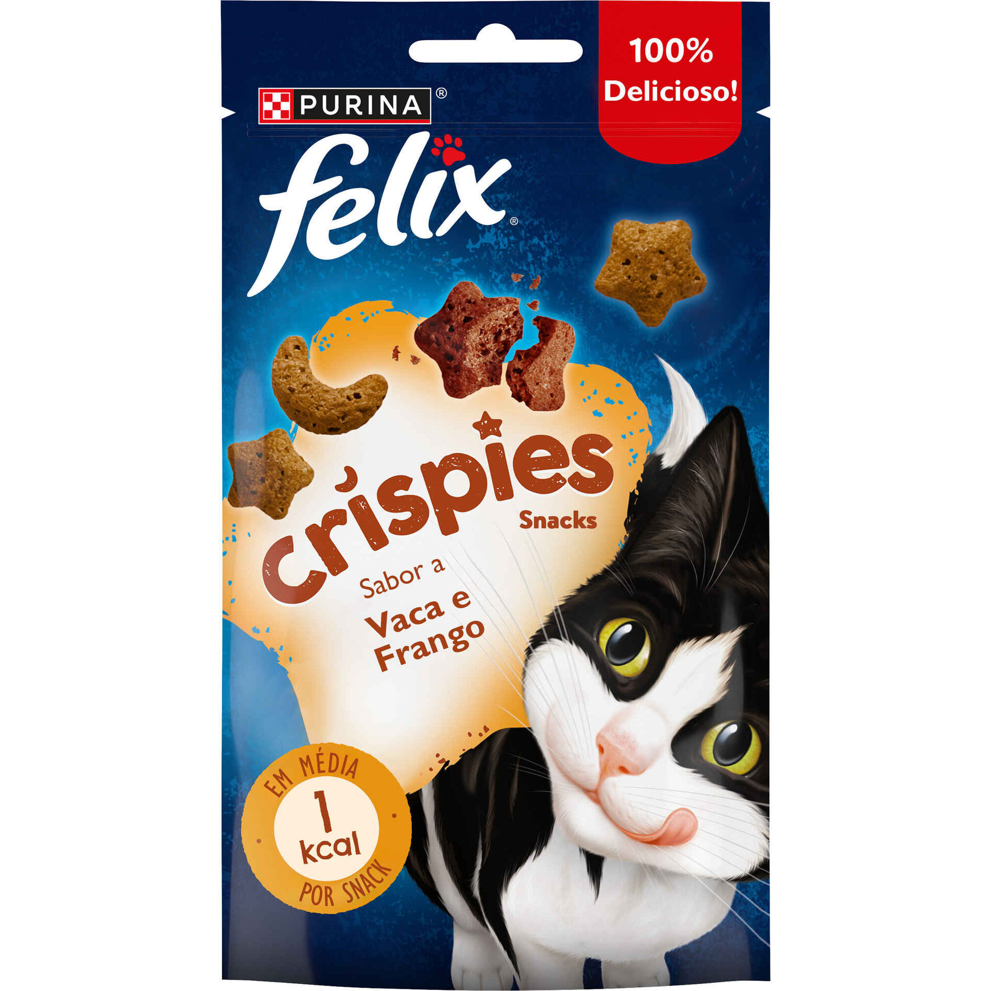 Snack para Gato Adulto Crispies Vaca e Frango