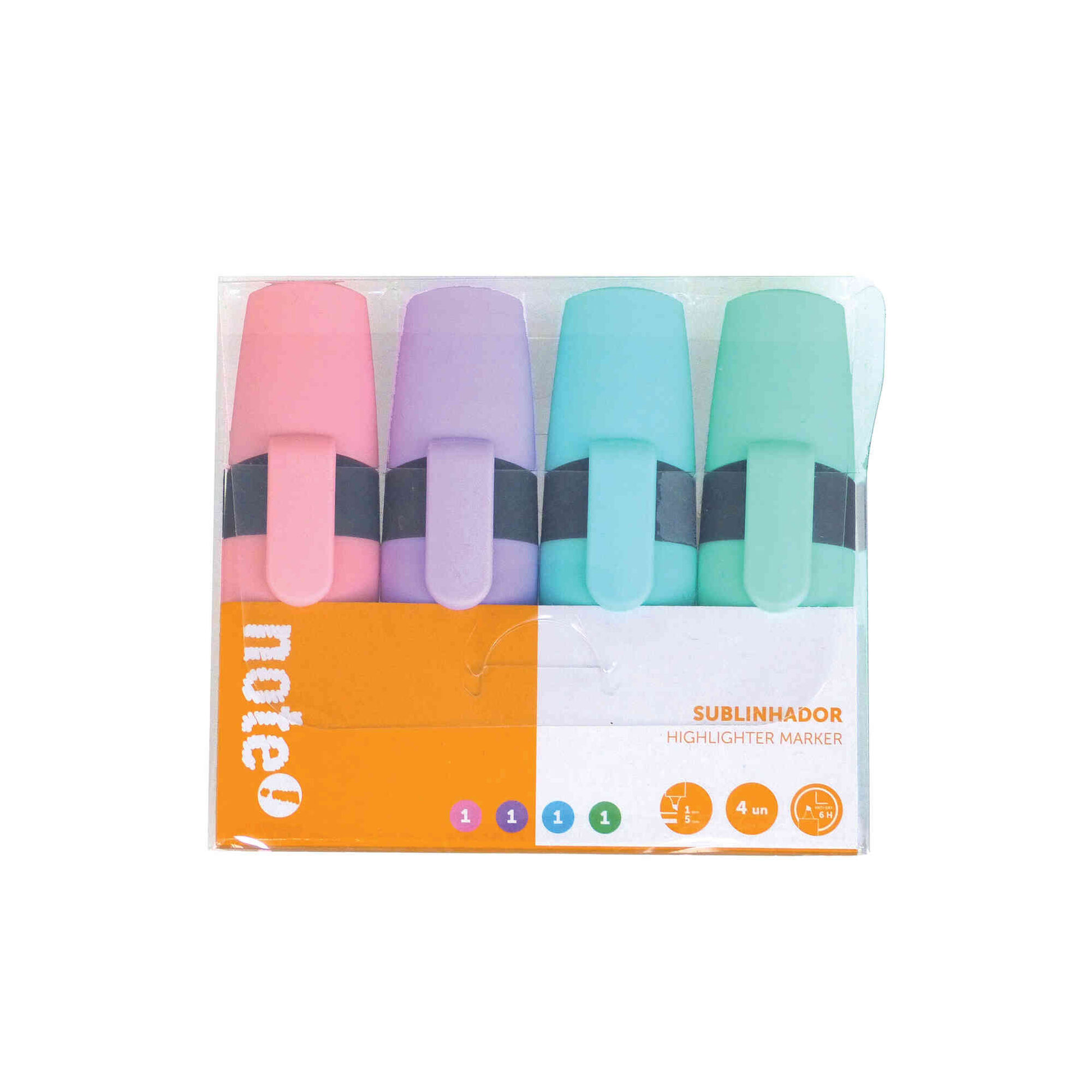 Sublinhador de Tinta Fluorescente e Pastel