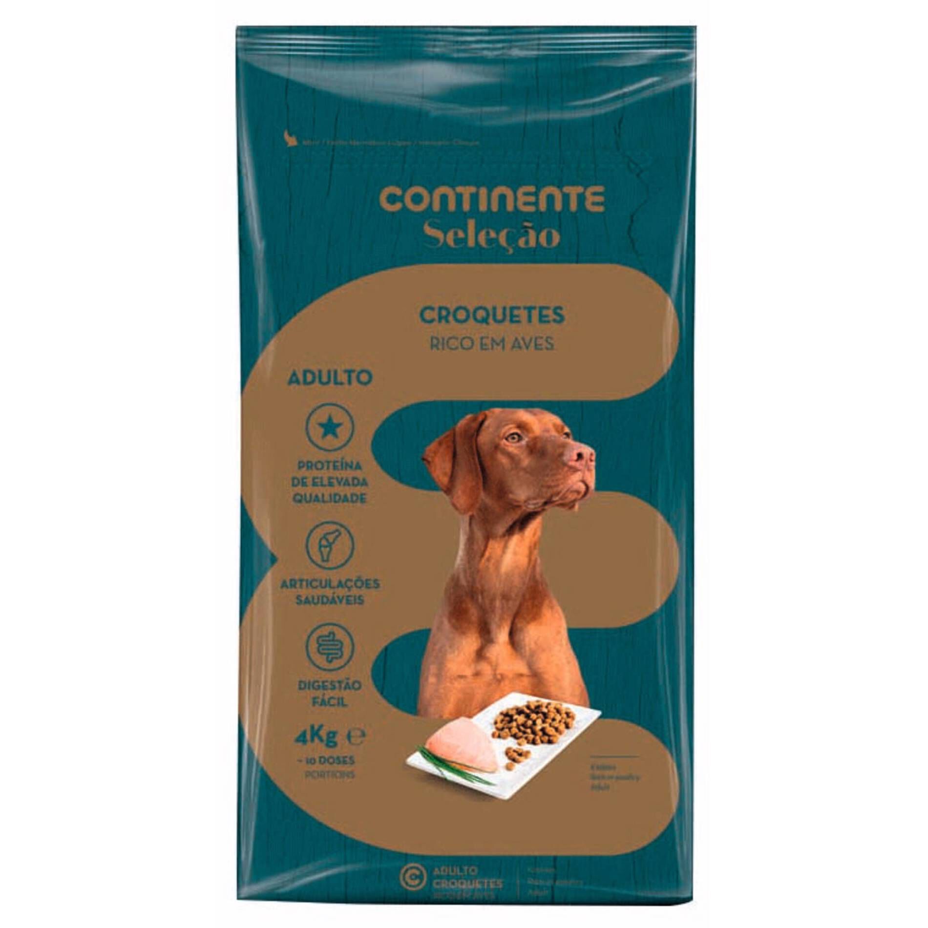 Ração para Cão Adulto Croquetes Frango e Arroz - Continente Seleção |  Continente Online
