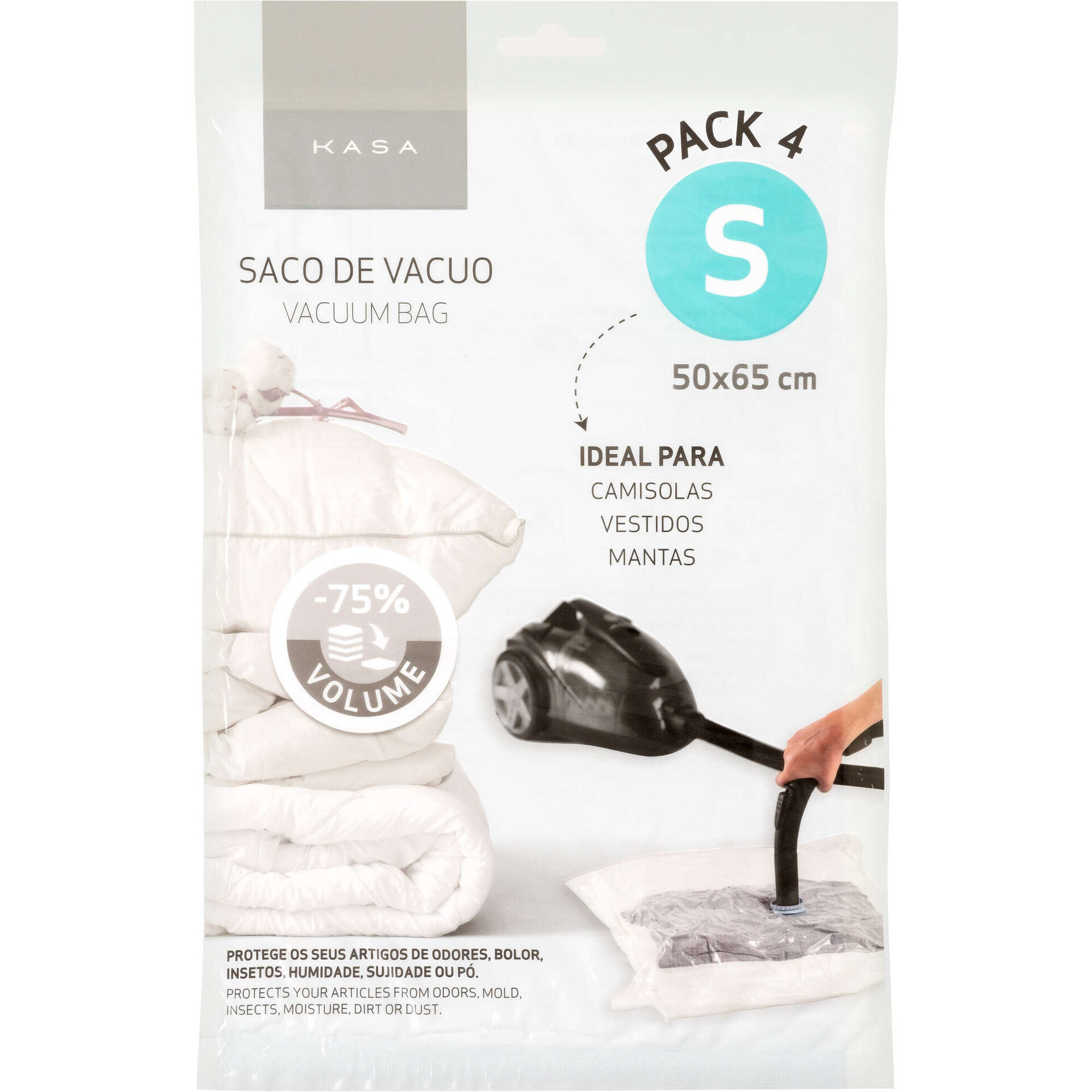 Conjunto 4 Sacos Vácuo 65x50cm