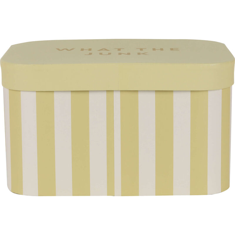 Caixa Riscas Largas Amarelas 25,5x17,5x14,5cm Kasa