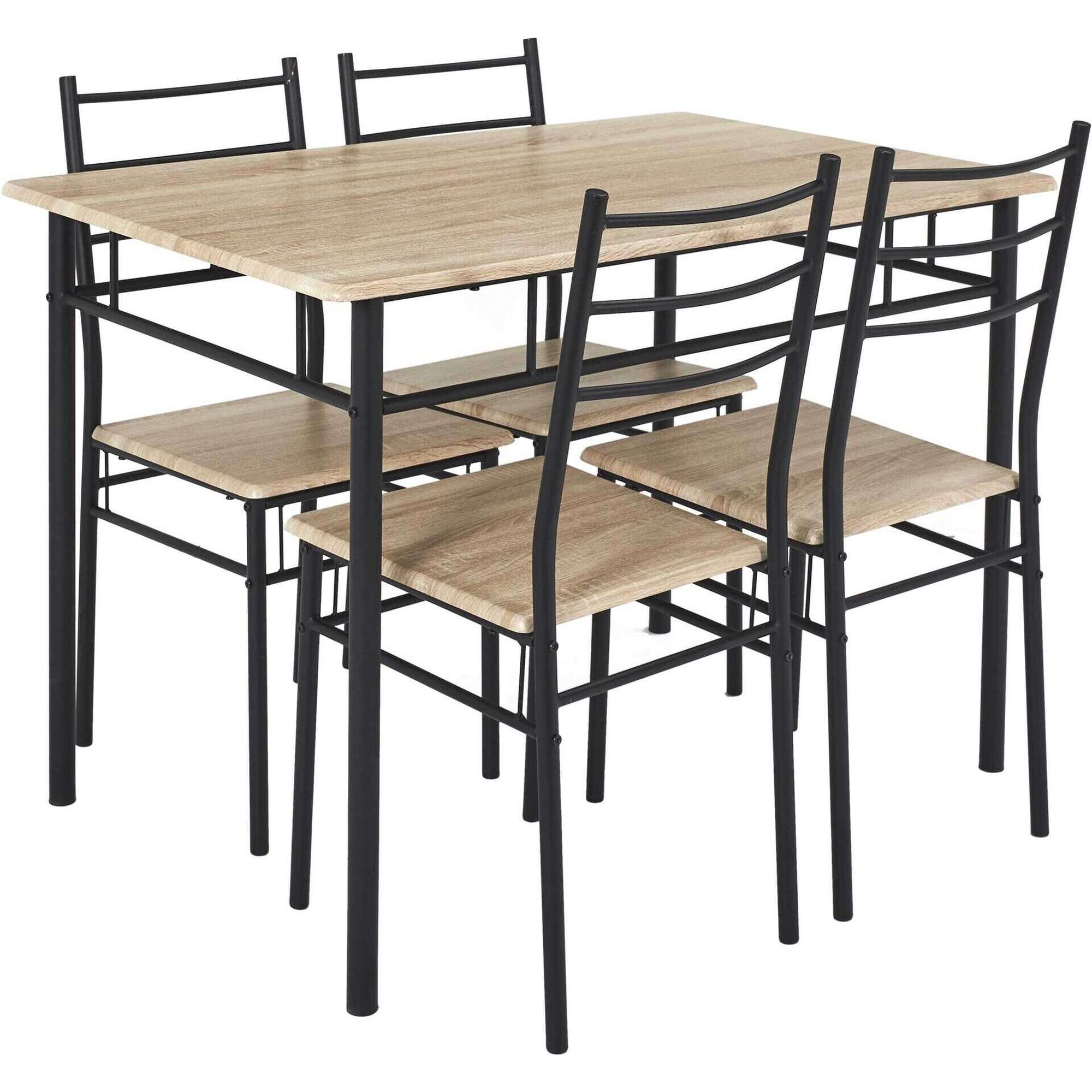 Conjunto de Refei&ccedil;&atilde;o Mesa e 4 Cadeiras Loka