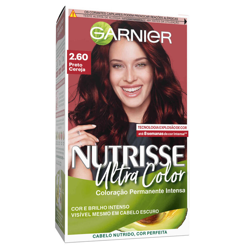 Coloração Permanente Preto Cereja 2.60 Garnier Nutrisse