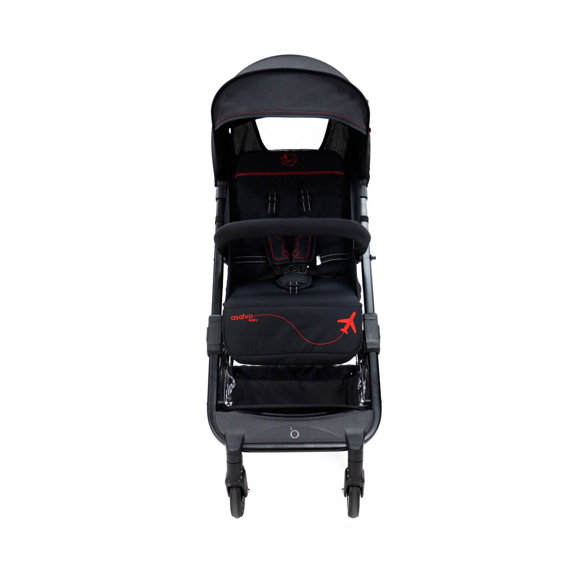 Carrinho de Passeio Preto e Vermelho Flight