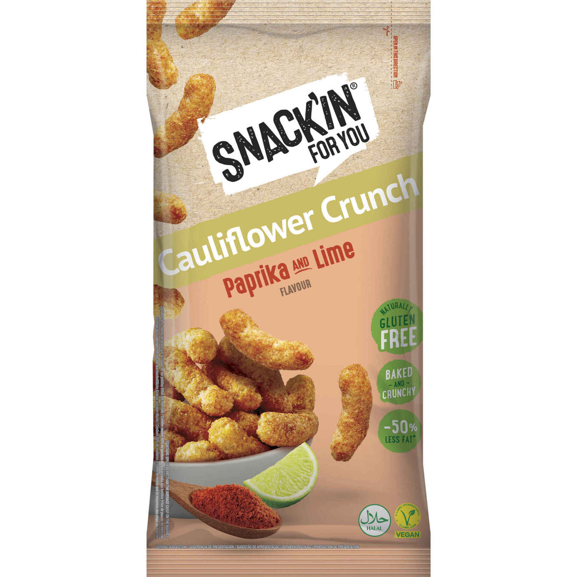 Snack Cauliflower Crunch Paprika e Lima Snack'In