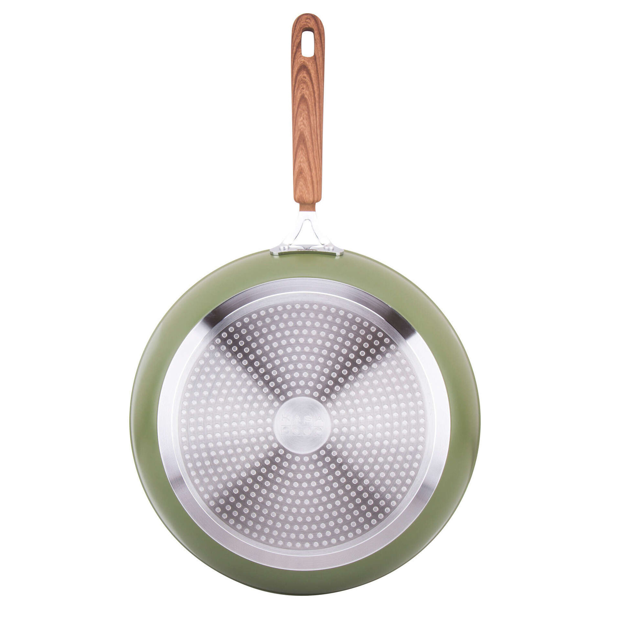 Frigideira Antiaderente Alum&iacute;nio 32cm Verde Oliveira Gourmet Kasa