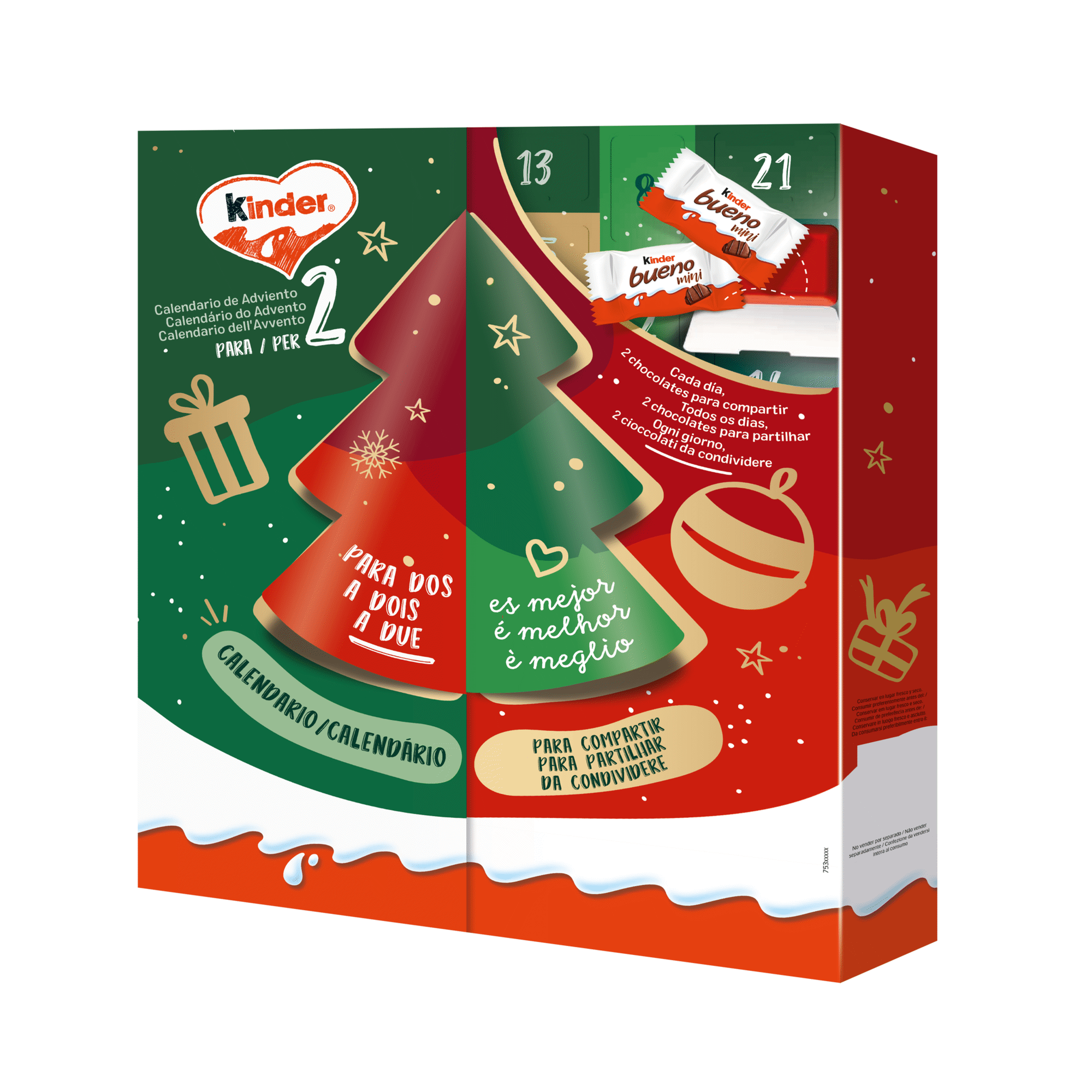 Calendário do Advento de Chocolate Mix para 2 Calendário do Advento de Chocolate Mix para 2