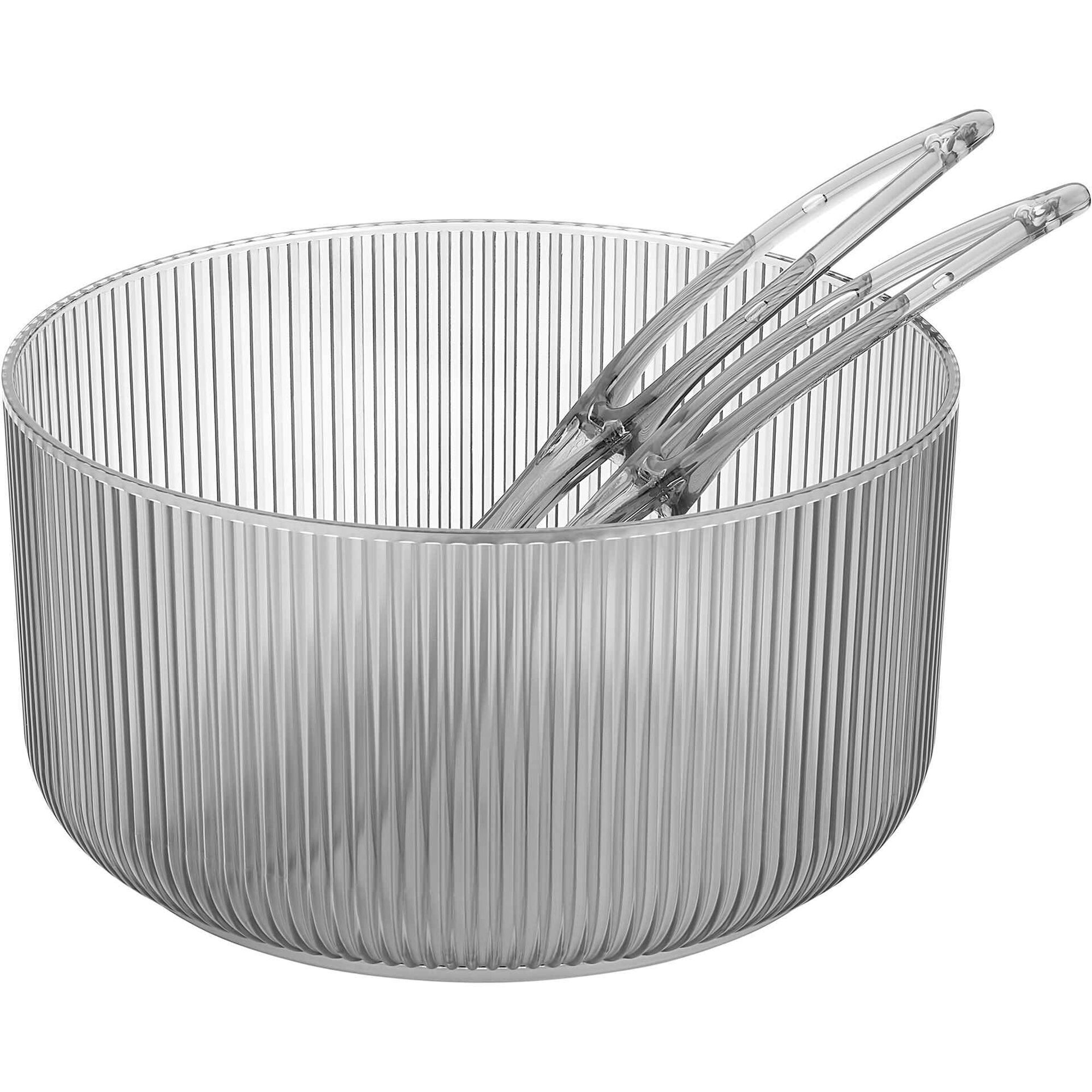 Conjunto Saladeira com 2 Utensílios Smoke