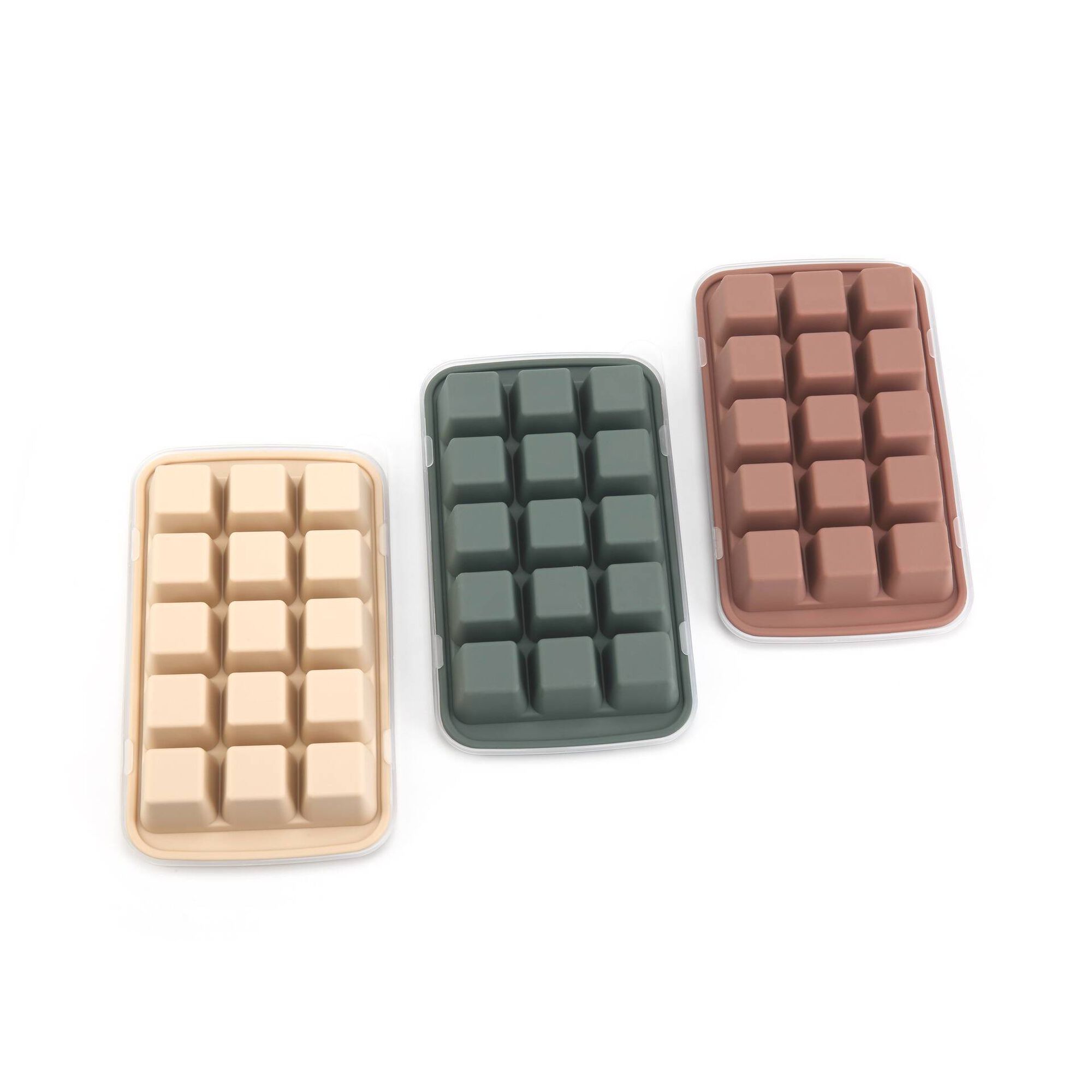 Cuvete Gelo com Tampa Silicone 15 Cubos 4 My Kitchen (v&aacute;rias cores) Kasa