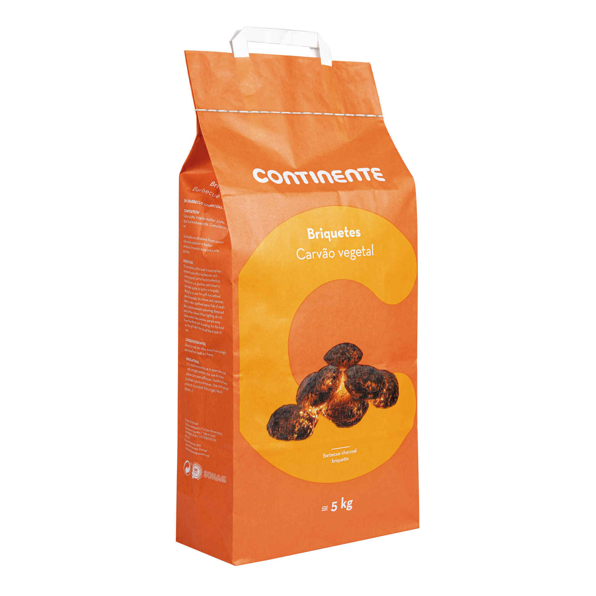 Carv&atilde;o Vegetal Briquetes Continente