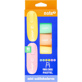 Conjunto 6 Mini Sublinhadores Pastel Note!