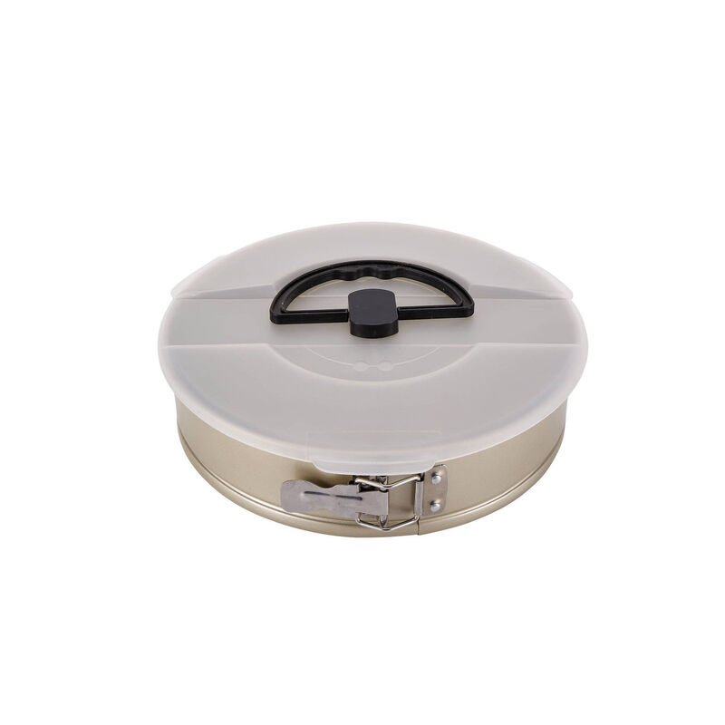 Forma Desmontável com Tampa Aço Carbono 26cm Dourada Chefe Kasa