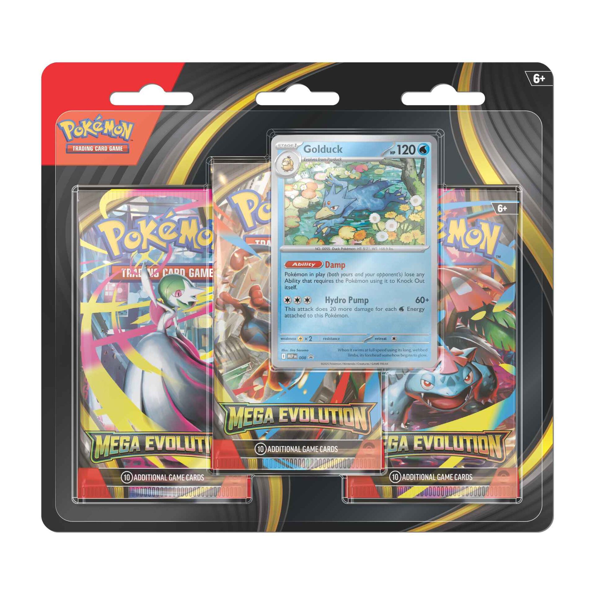 Pok&eacute;mon - Cartas  TCG: Mega Evolution 3-Pack Blister