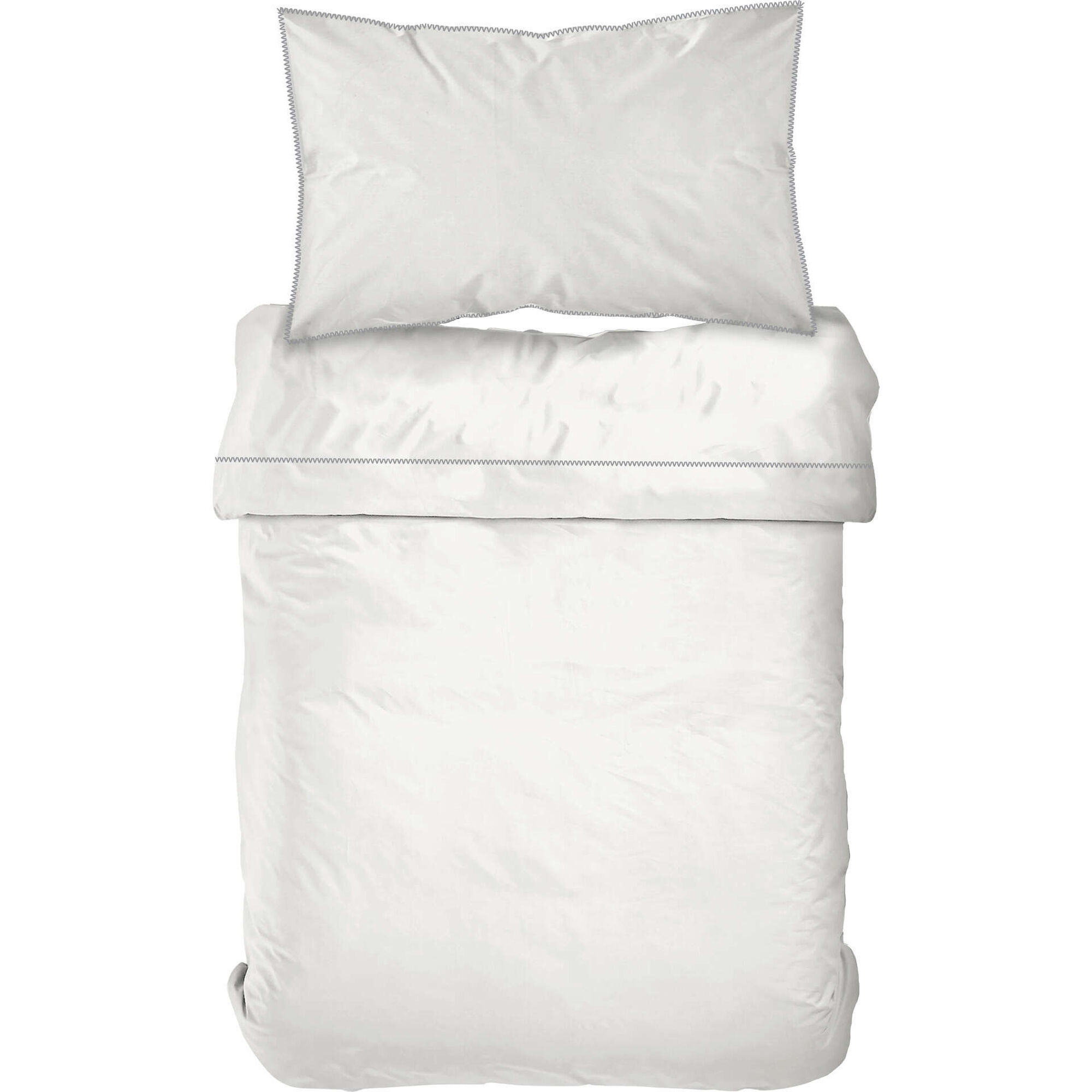 Conjunto Capa Edredão 160x220cm Algodão Percal Branco