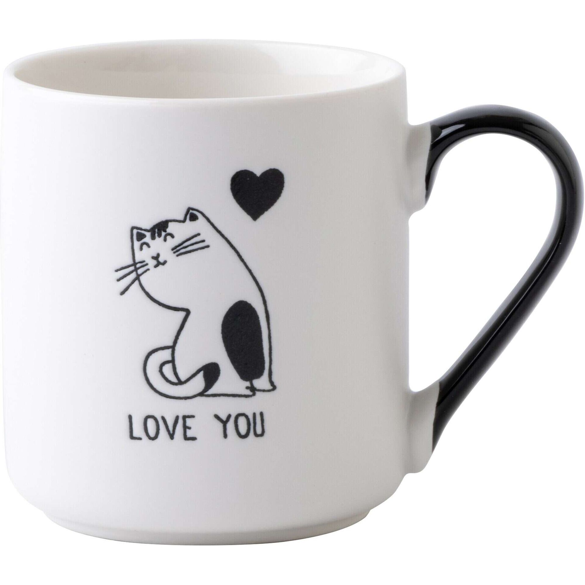 Caneca 370ml Gato Coração