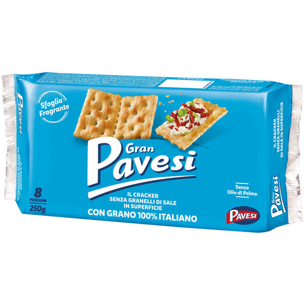 Bolachas Crackers sem Sal na Superfície Gran Pavesi