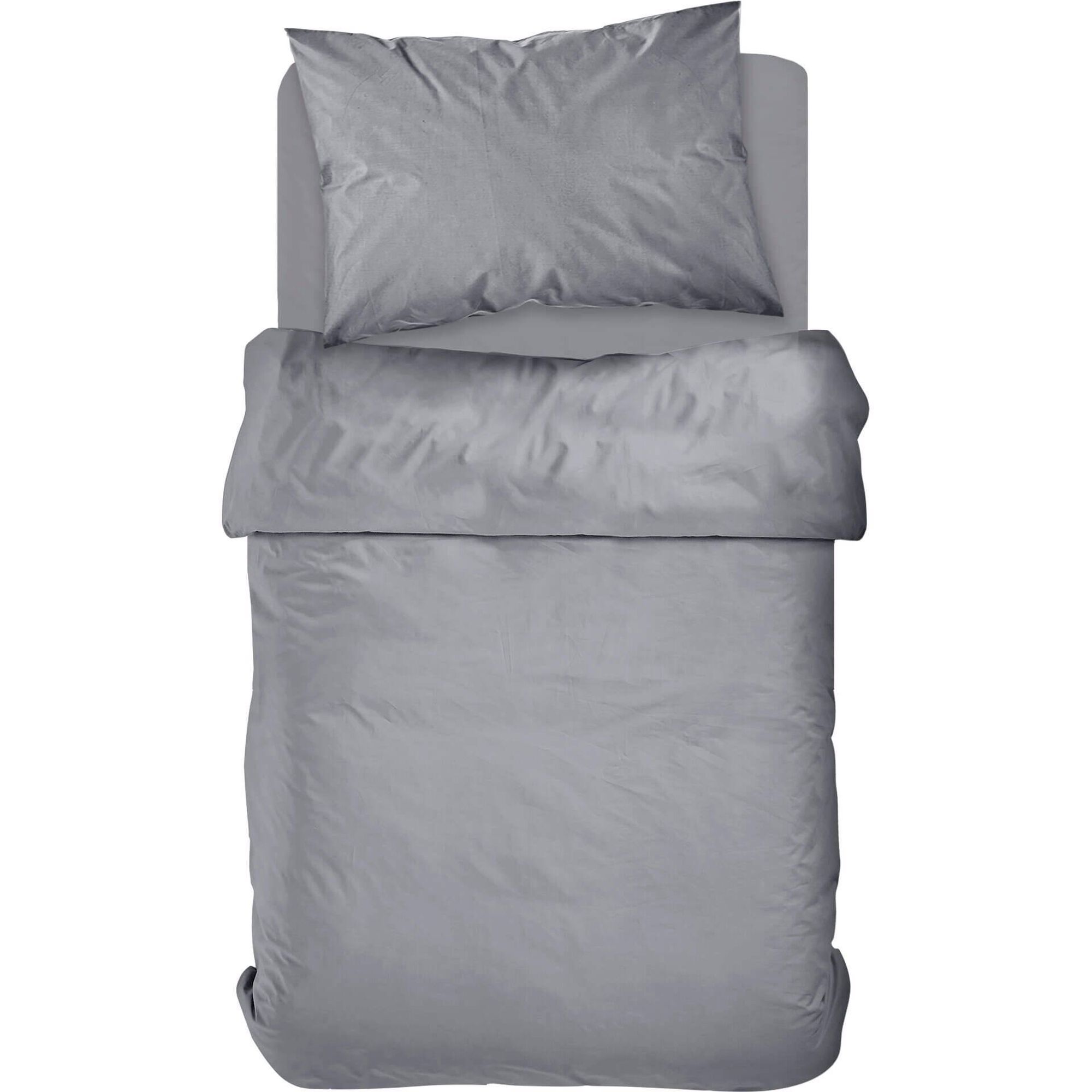 Conjunto Len&ccedil;&oacute;is Microfibra 160x270cm Cinza Kasa