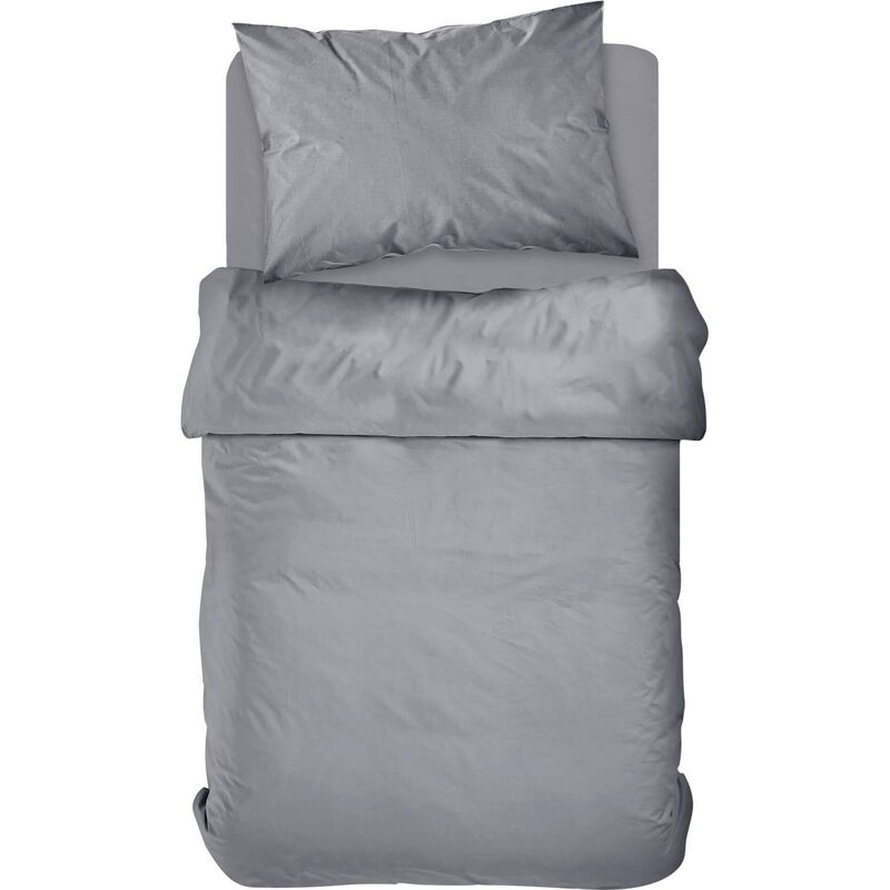 Conjunto Lençóis Microfibra 160x270cm Cinza Kasa