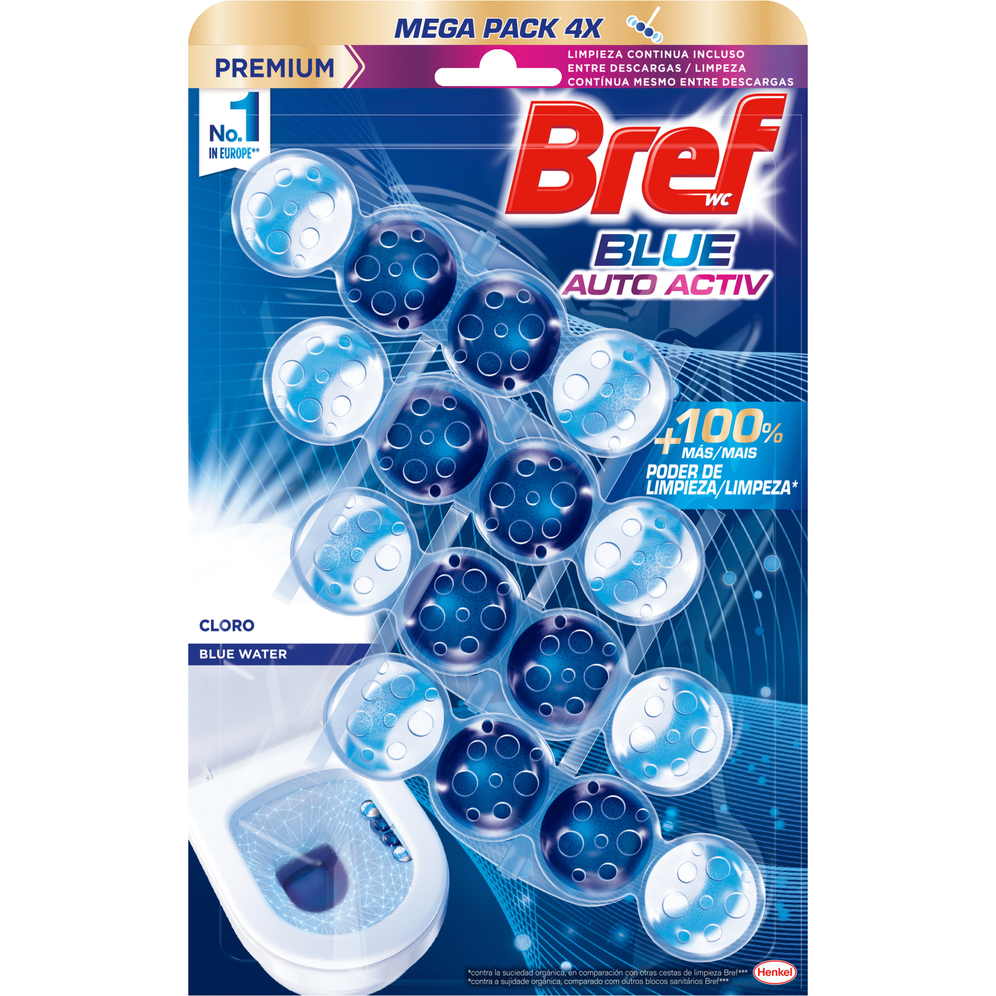 Bloco Sanit&aacute;rio Blue Auto Activ Cloro Bref