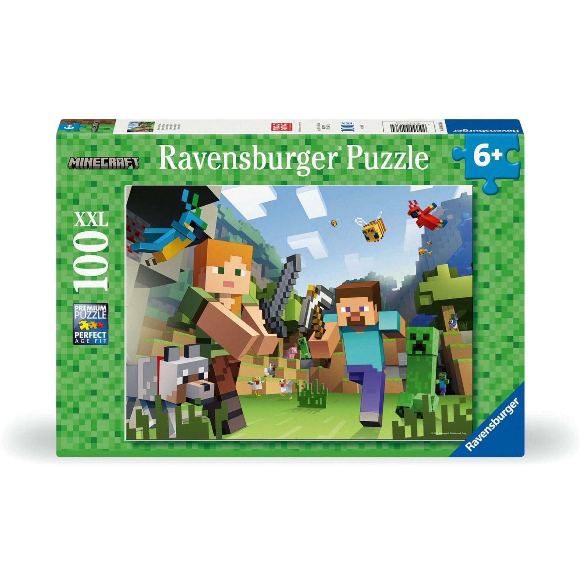 Ravensburger - Puzzle XXL Minecraft 100 Pe&ccedil;as