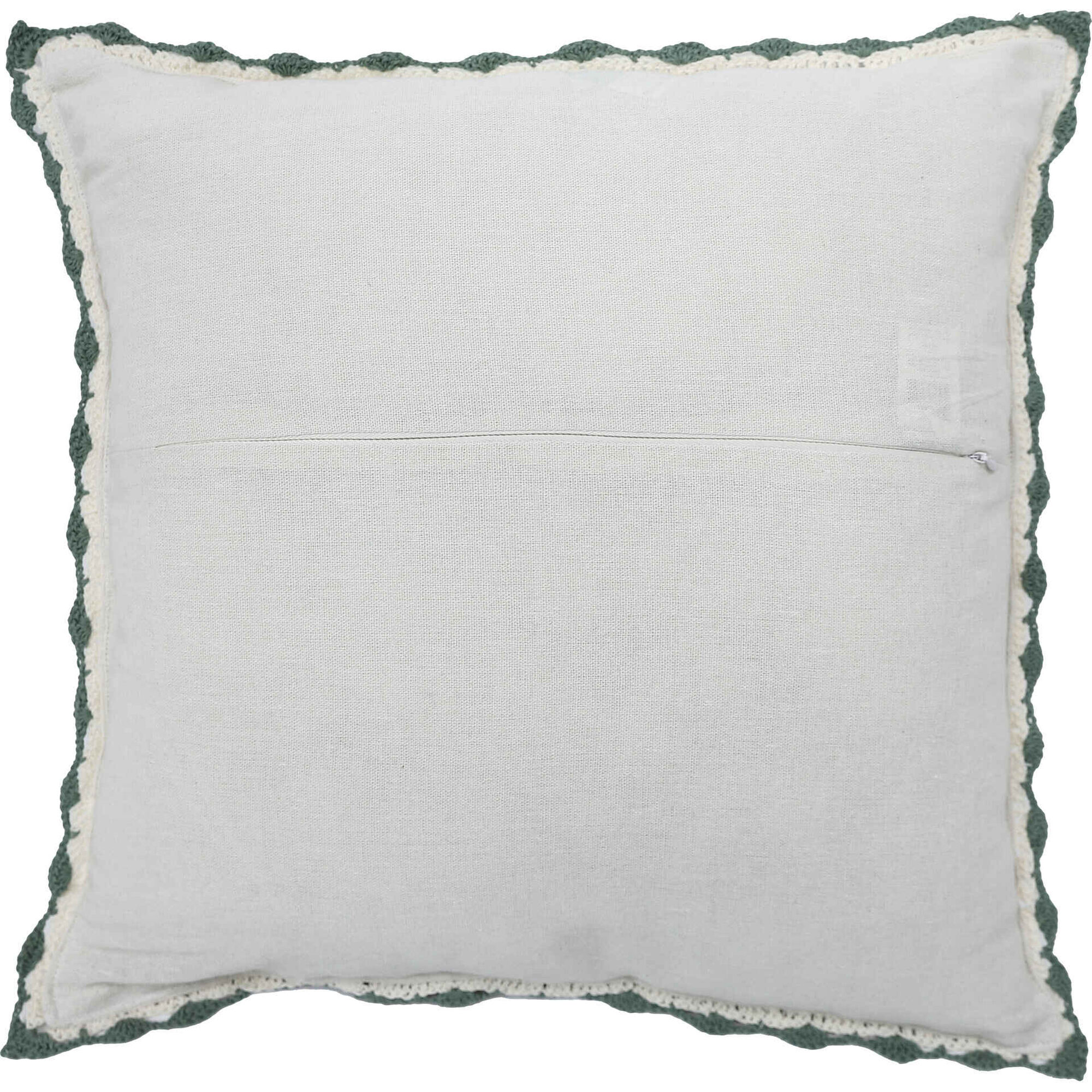 Almofada 45x45cm Croch&ecirc; Flores Kasa