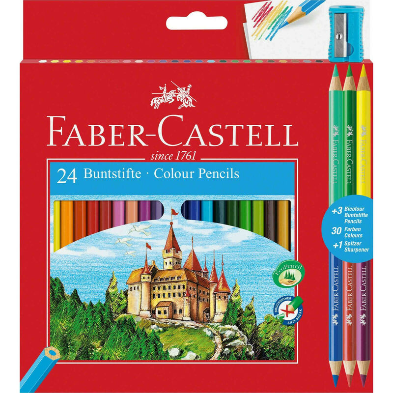 Lápis de Cor e Afia Faber-Castell
