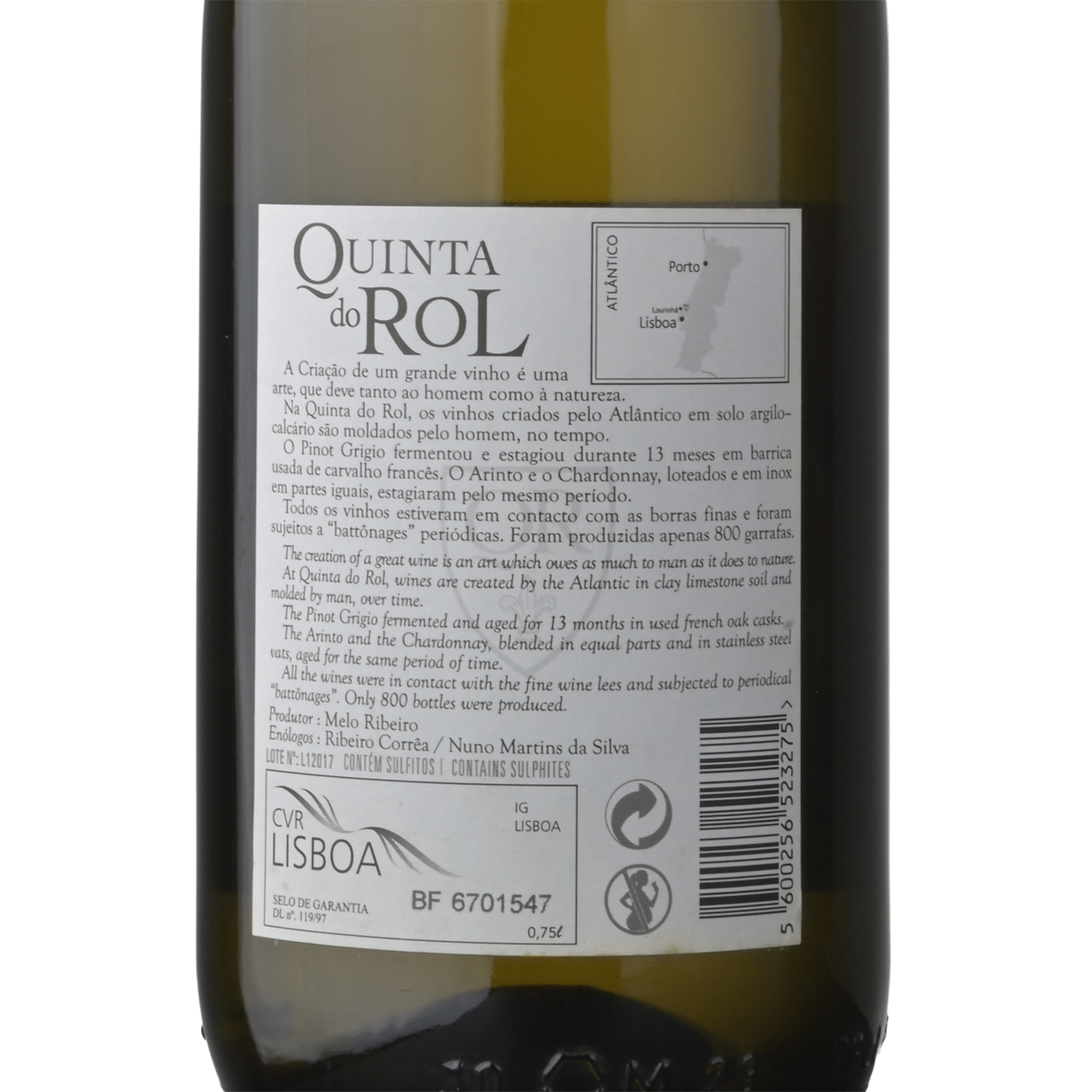 Quinta do Rol Sele&ccedil;&atilde;o Barrica Lisboa Vinho Ros&eacute;