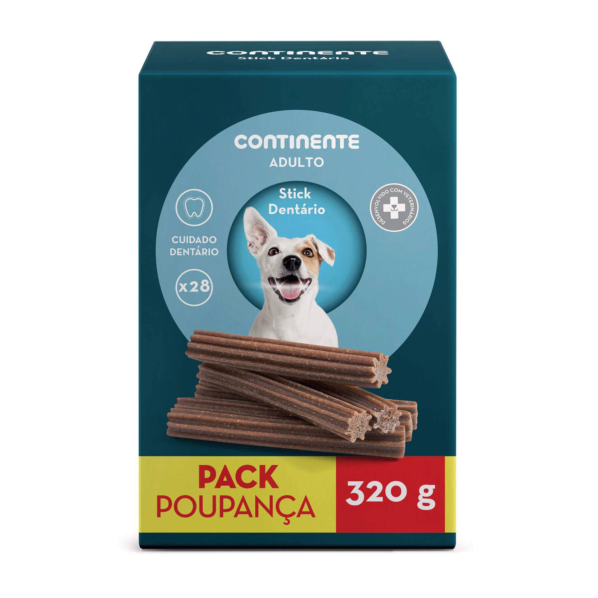 Snack para C&atilde;o Adulto Ra&ccedil;as Pequenas Dental Pack Poupan&ccedil;a Continente