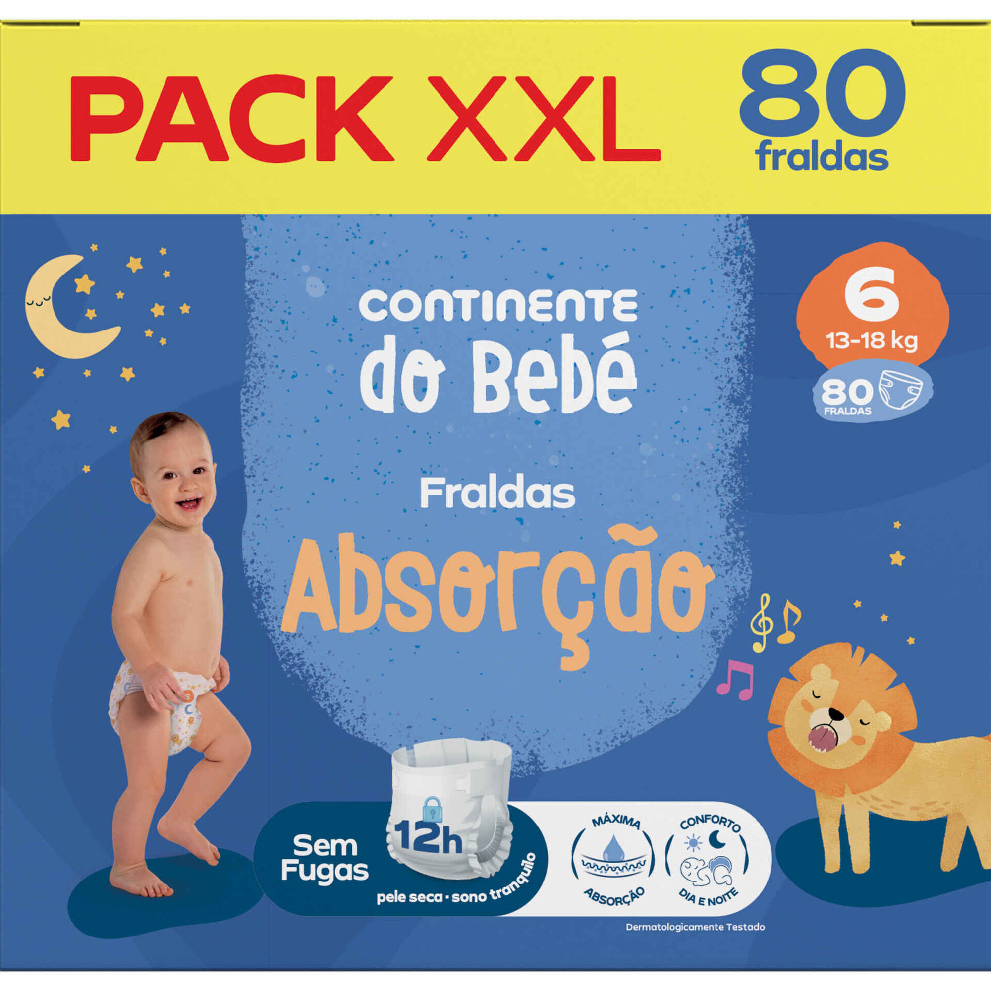 Box Fraldas Absor&ccedil;&atilde;o 13-18kg T6 Continente do Beb&eacute;