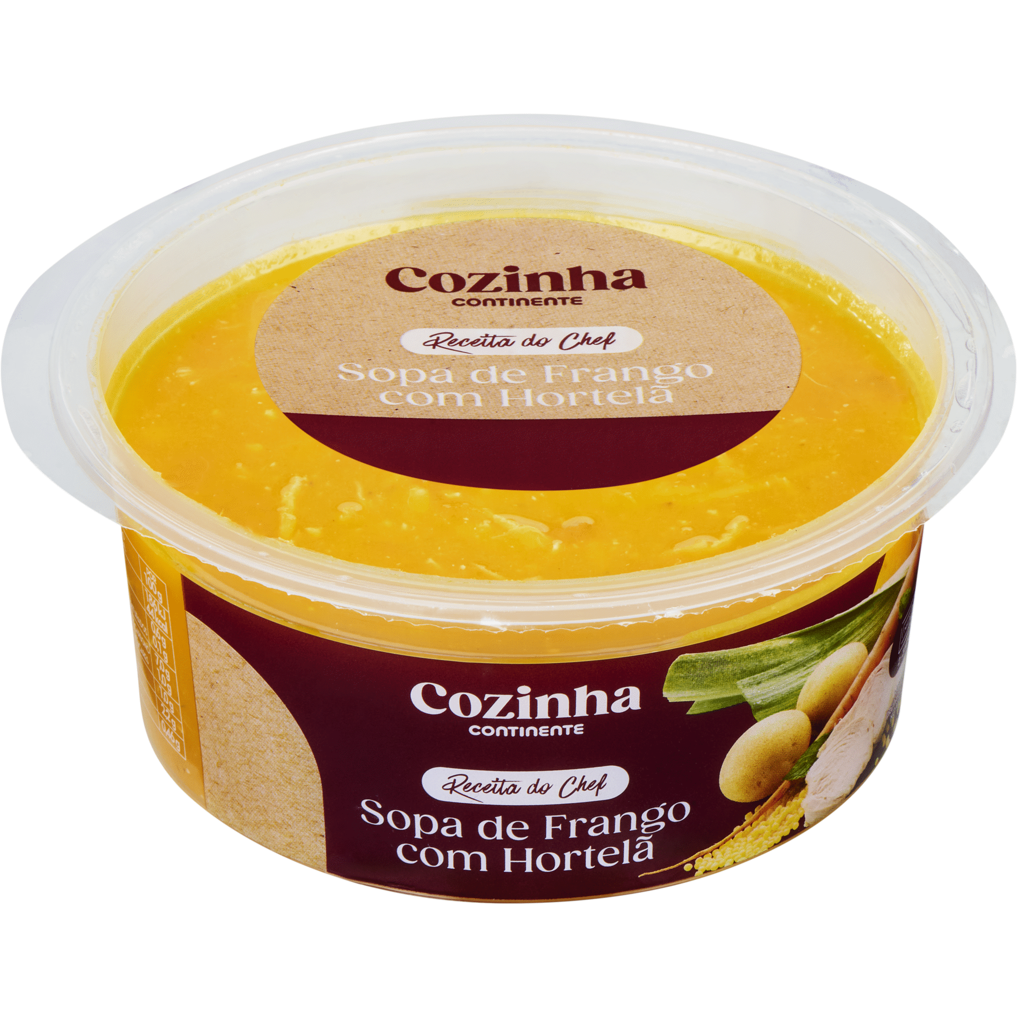 Sopa de Frango com Hortel&atilde; Cozinha Continente