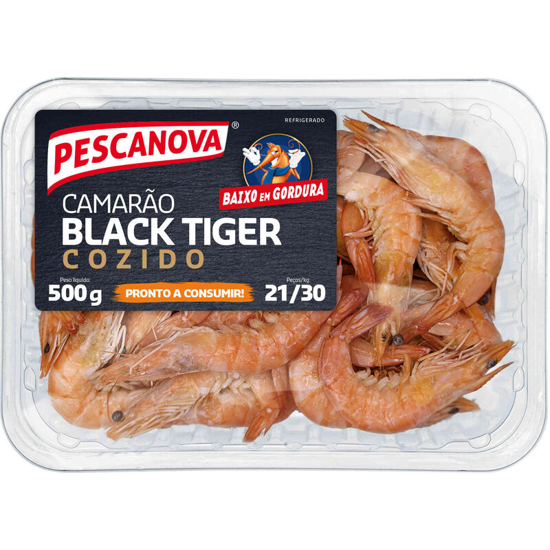 Camarão Black Tiger 21/30 Fresco Pescanova