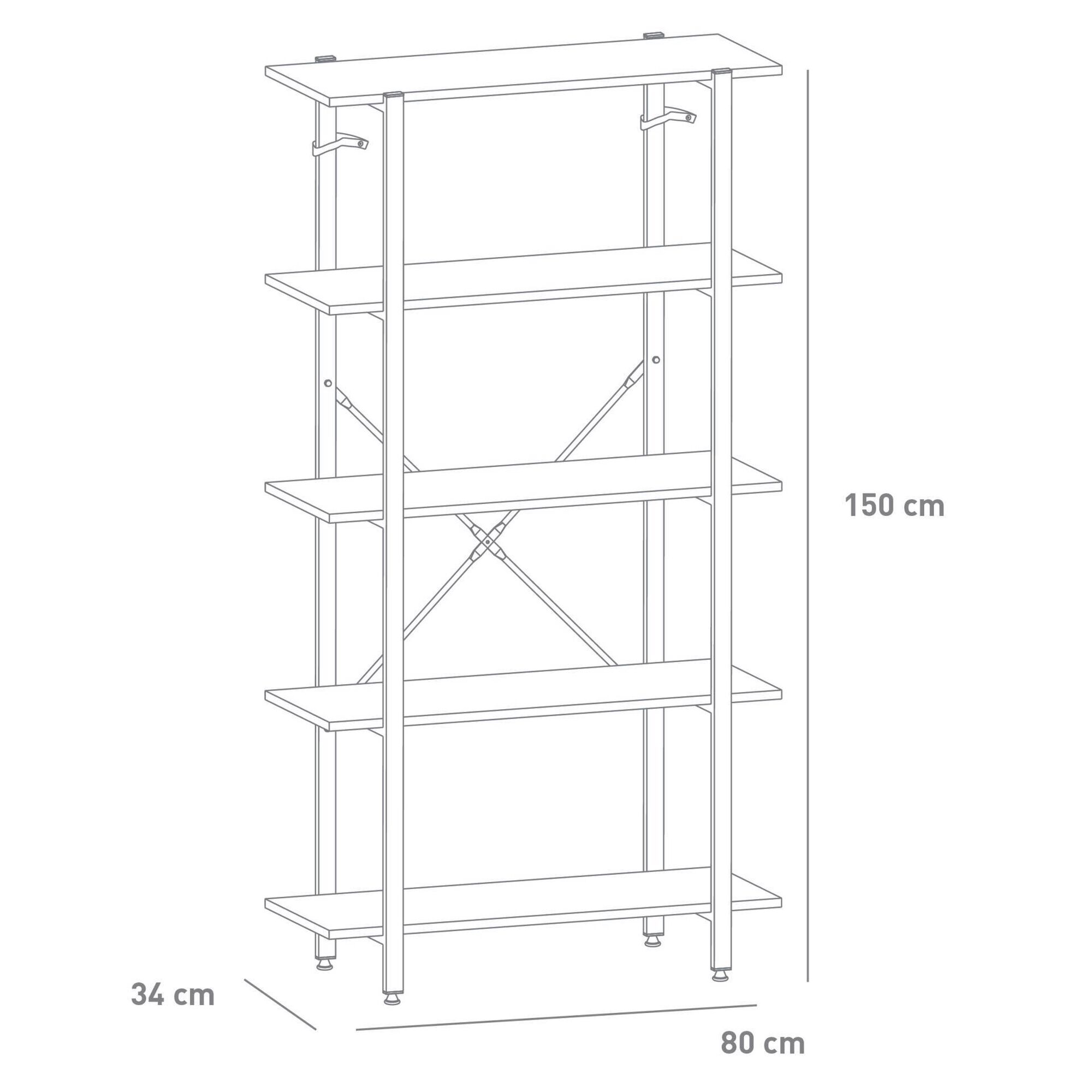 Estante 5 Prateleiras Minimal Kasa