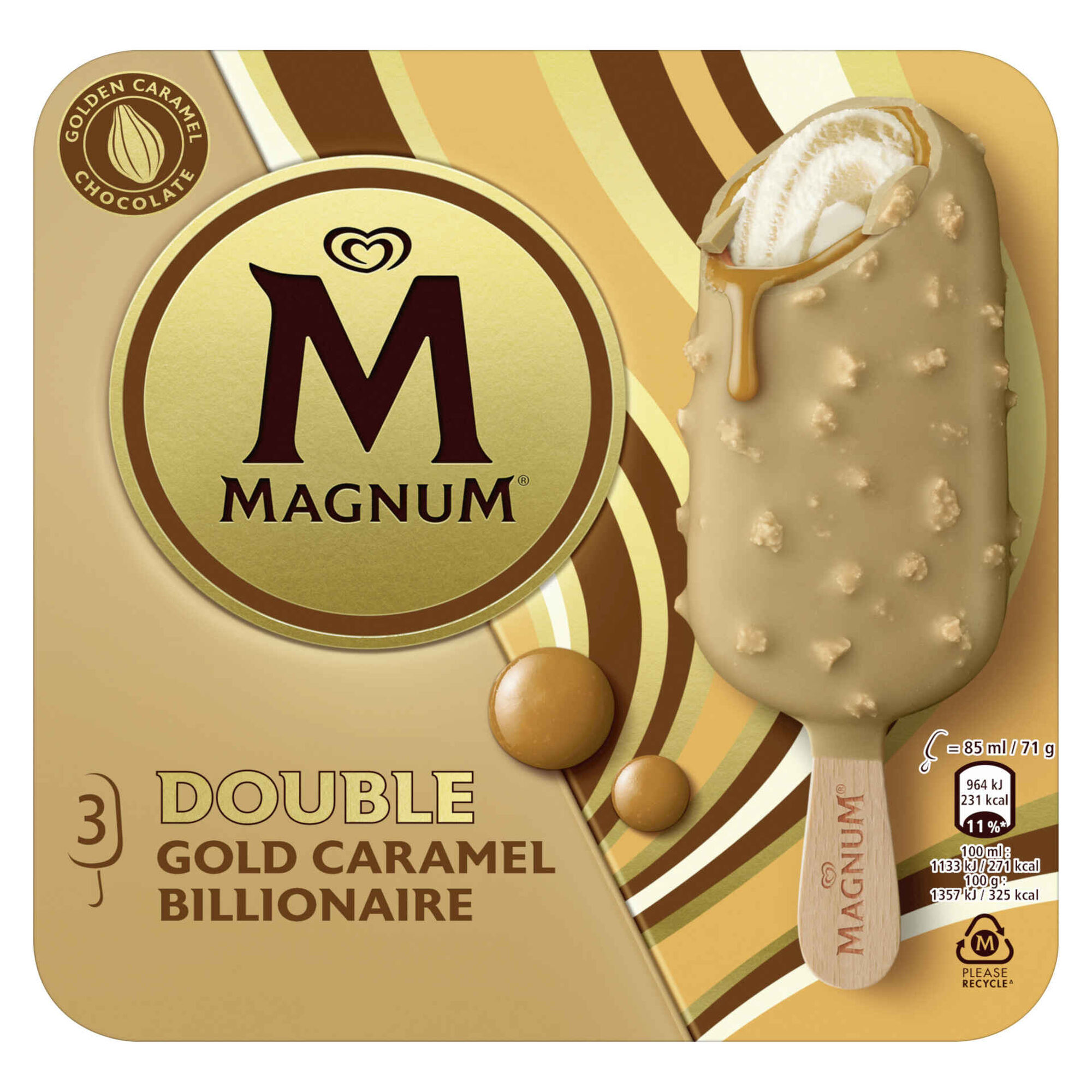Gelado Double Gold Caramel Billionaire