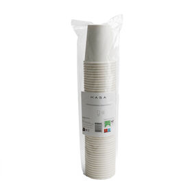 Conjunto 50 Copos Água Papel Brancos 26cl