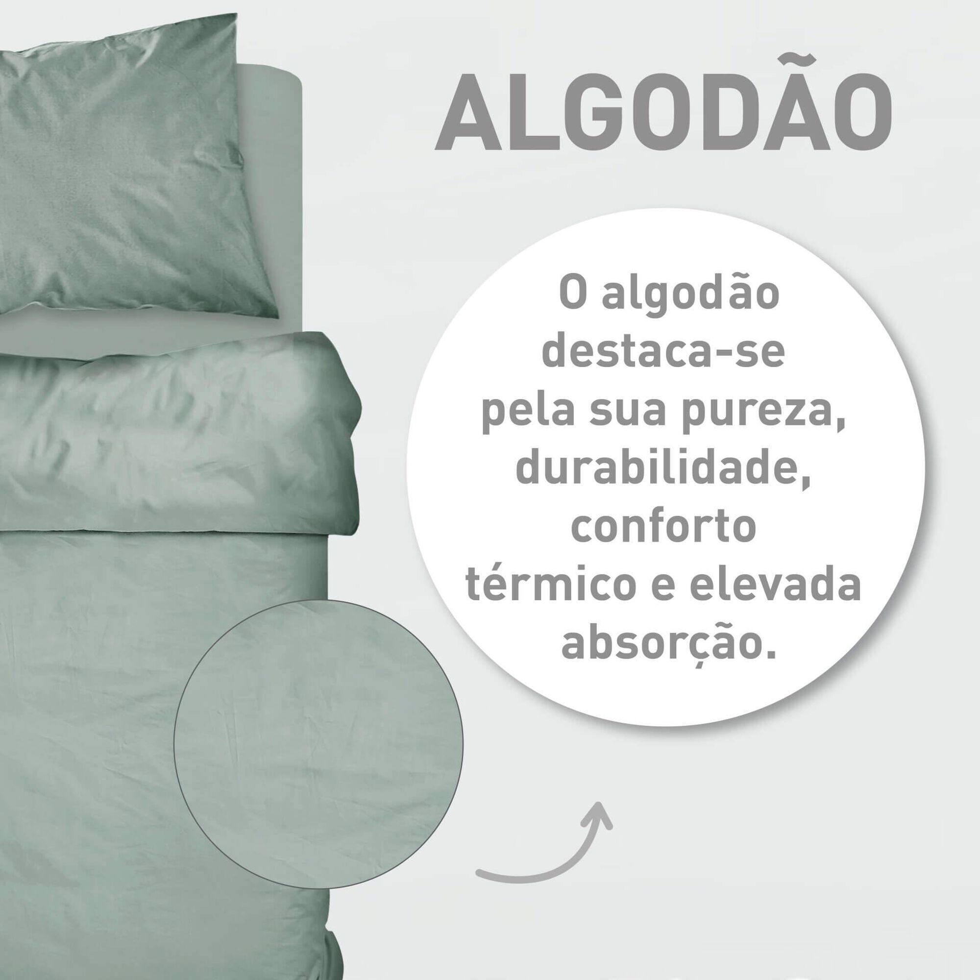 Conjunto Len&ccedil;&oacute;is Algod&atilde;o 260x280cm Verde Kasa