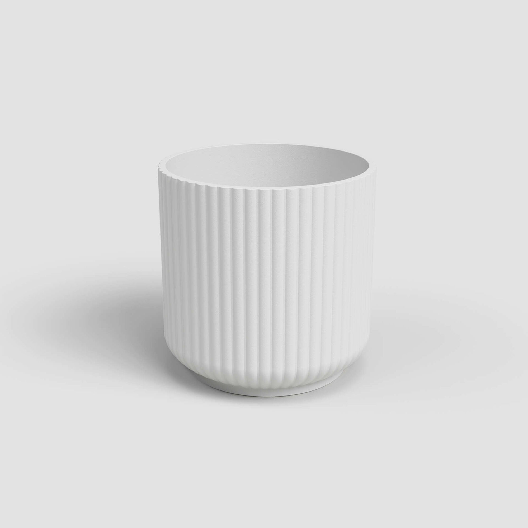 Vaso Redondo Faian&ccedil;a 21cm Branco Artevasi