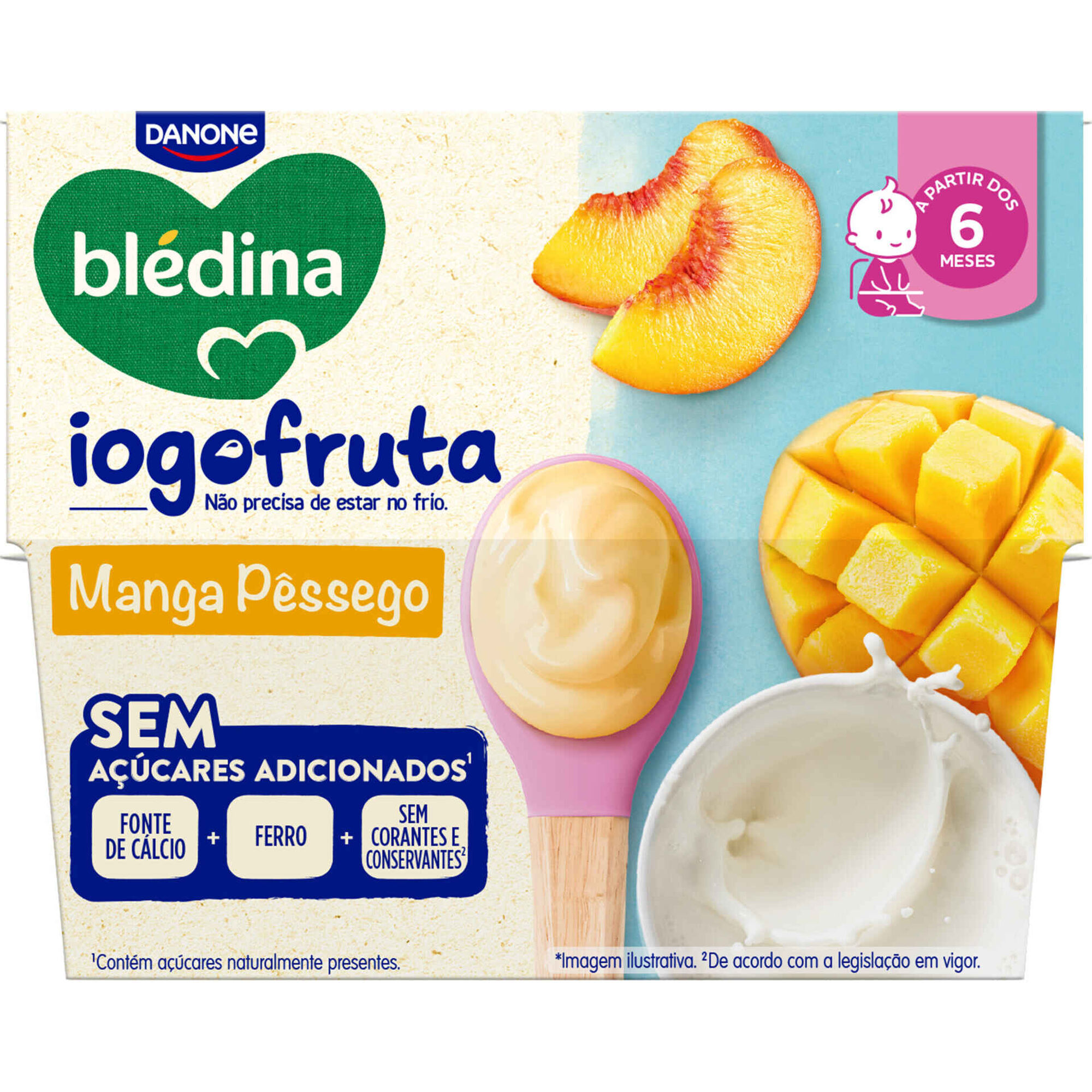 Sobremesa L&aacute;ctea Manga e P&ecirc;ssego Bl&eacute;dina