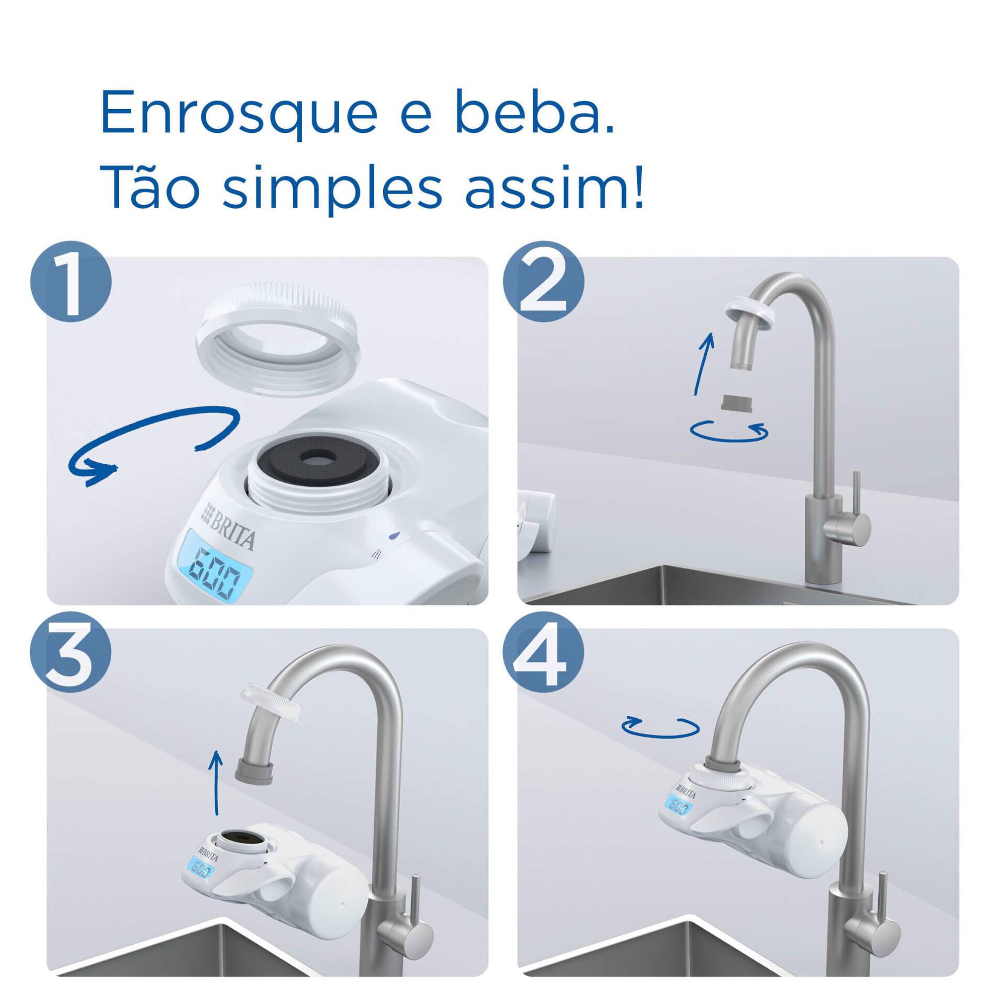 Sistema Filtra&ccedil;&atilde;o &Aacute;gua para Torneira On Tap Brita
