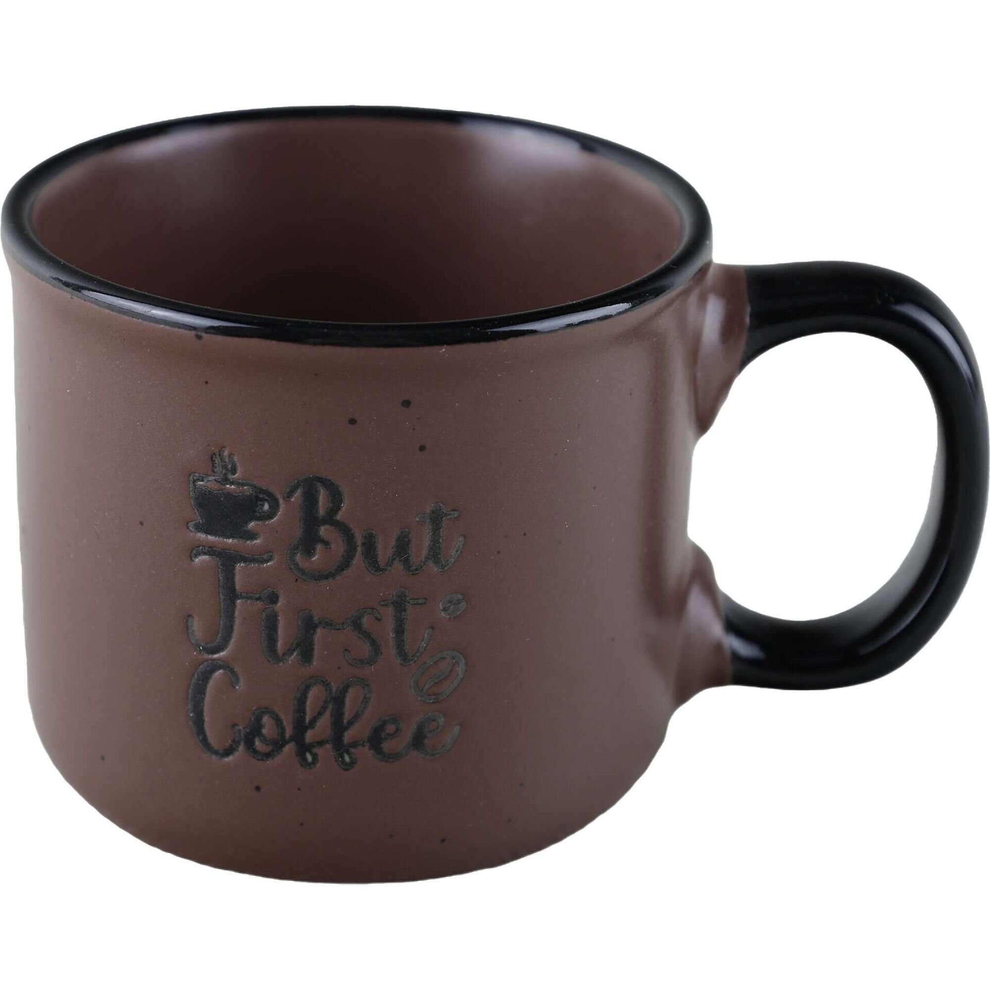 Caneca 90ml But First Coffee Castanha Kasa