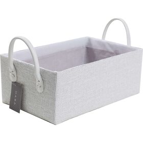 Cesto WC Retangular Alça 28x18x10,5cm Branco