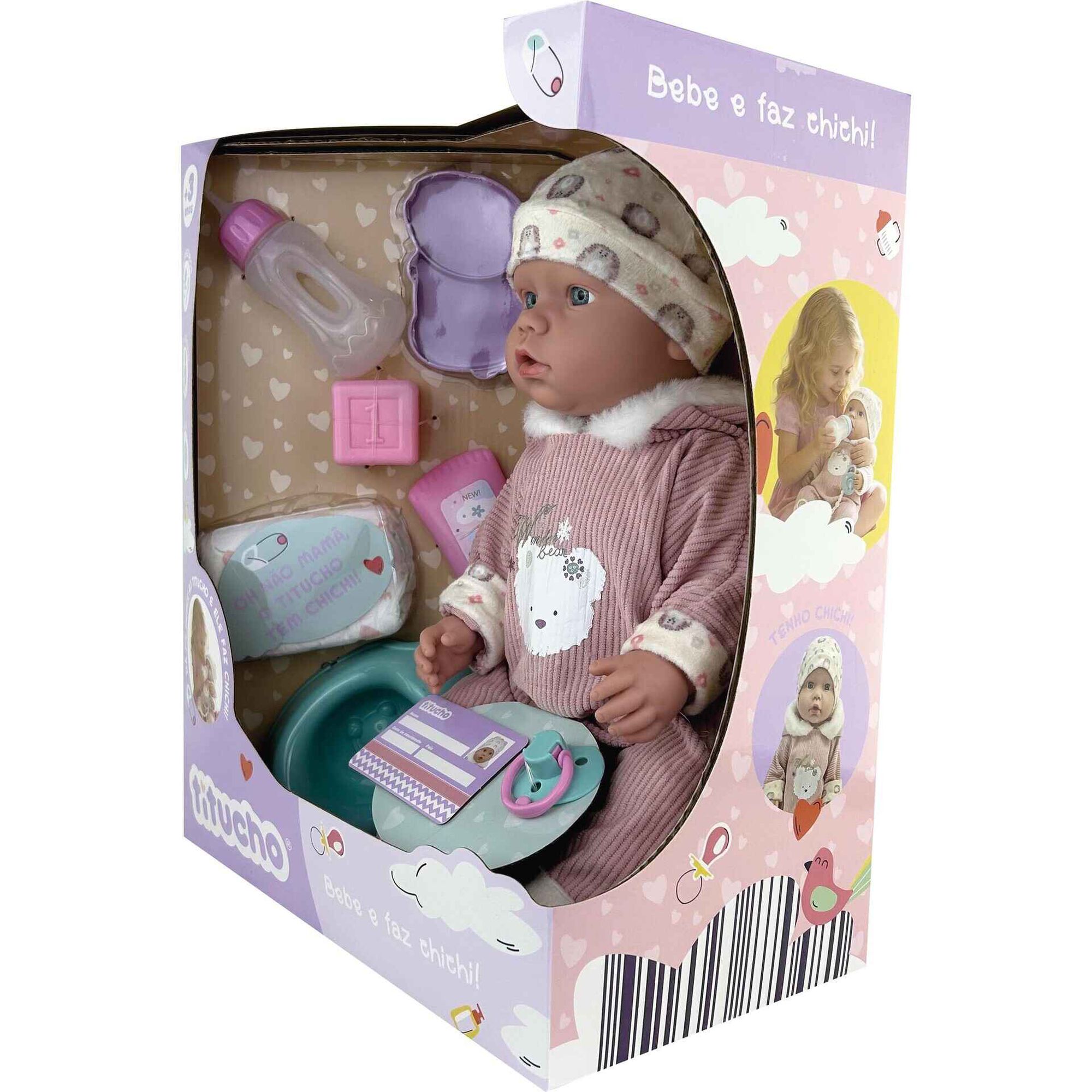 Zoko Titucho - Beb&eacute; 45cm Bebe e Faz Chichi