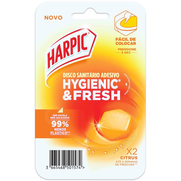 Discos Sanitários Adesivos Recargas Citrus Harpic