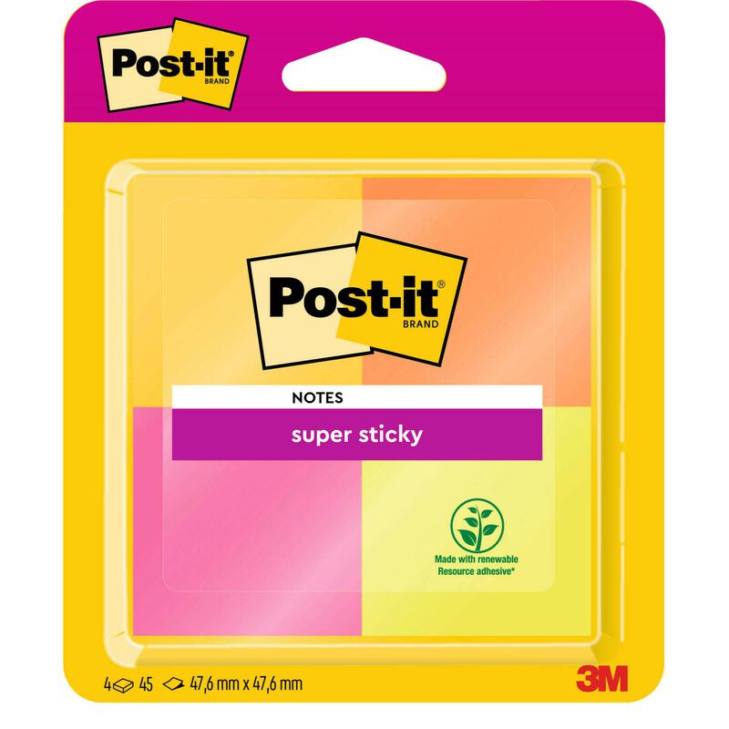Bloco de Notas Aderentes Cintilante 47,6x47,6cm Post-it