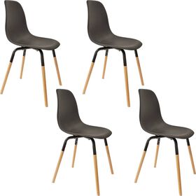 Conjunto de 4 Cadeiras Preta Phenix