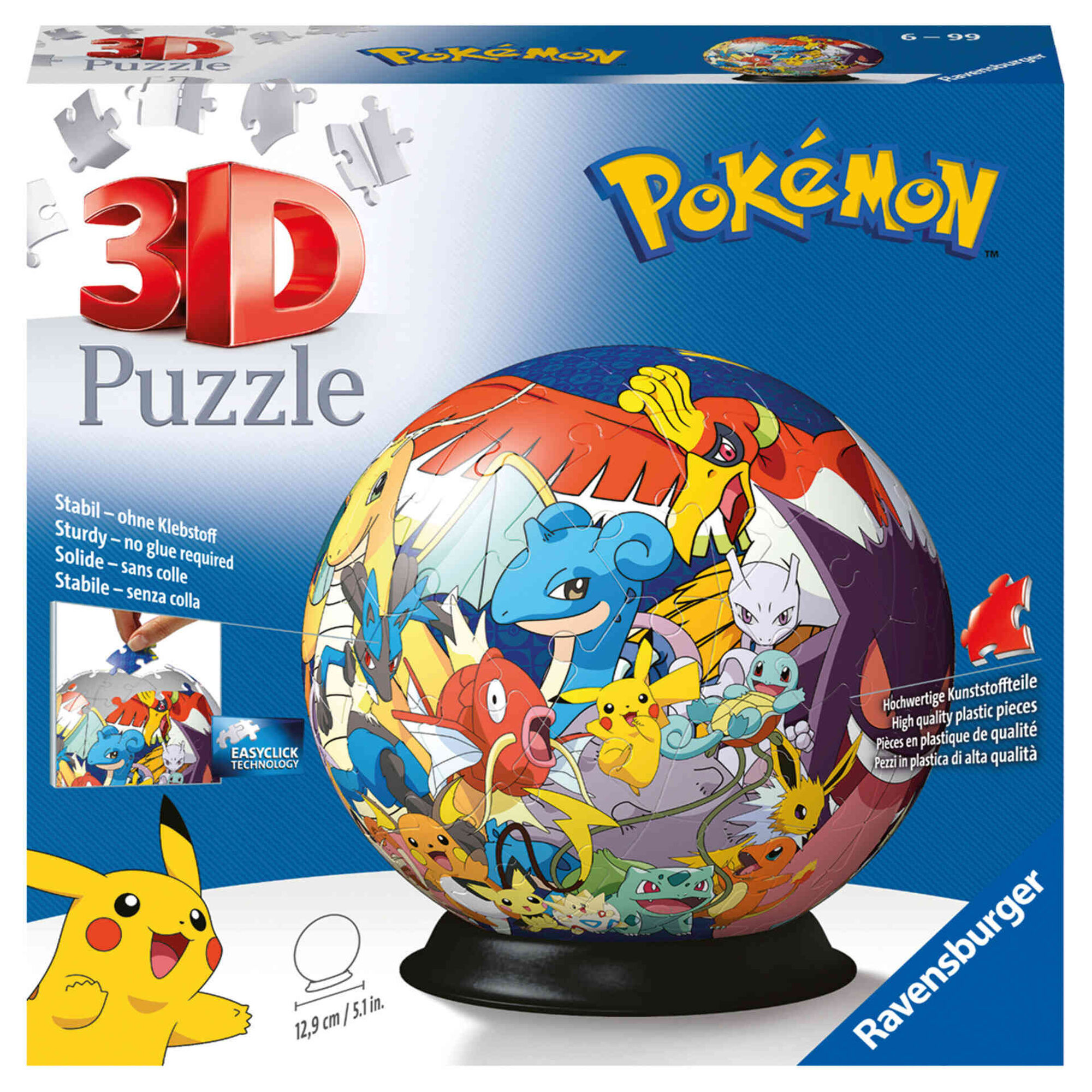 Puzzleball 3D Pokémon 72 Peças