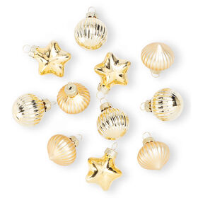 Conjunto 12 Ornamentos Dourados