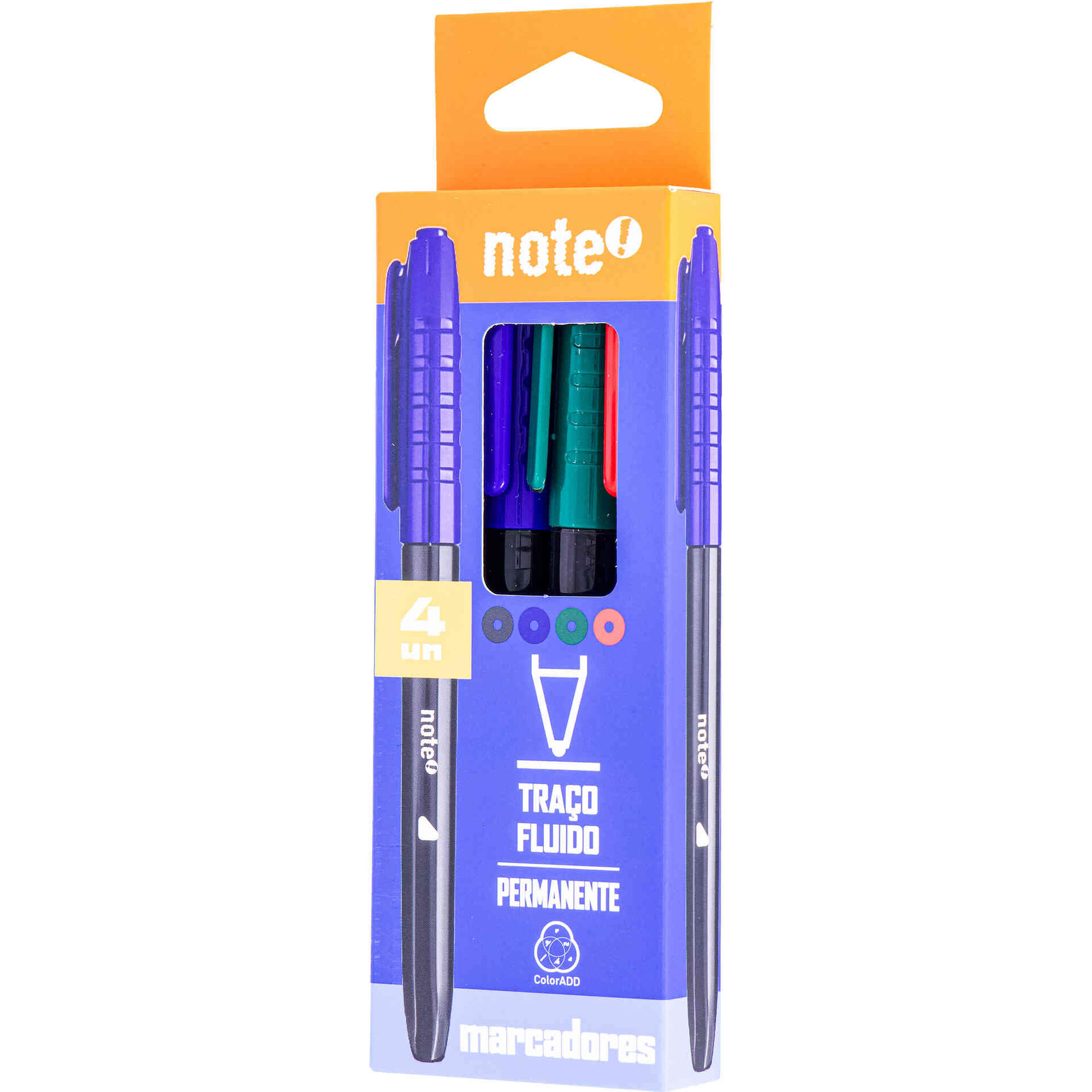 Marcador Permanente com 4 Cores Note!