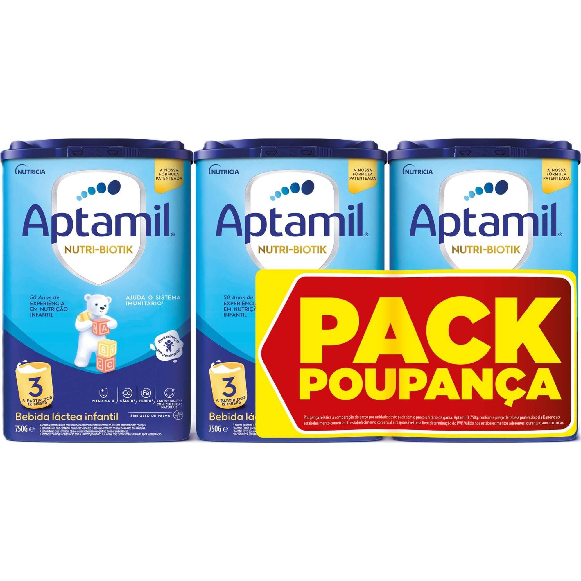 Leite em P&oacute; de Crescimento 3 +12M Pack Aptamil