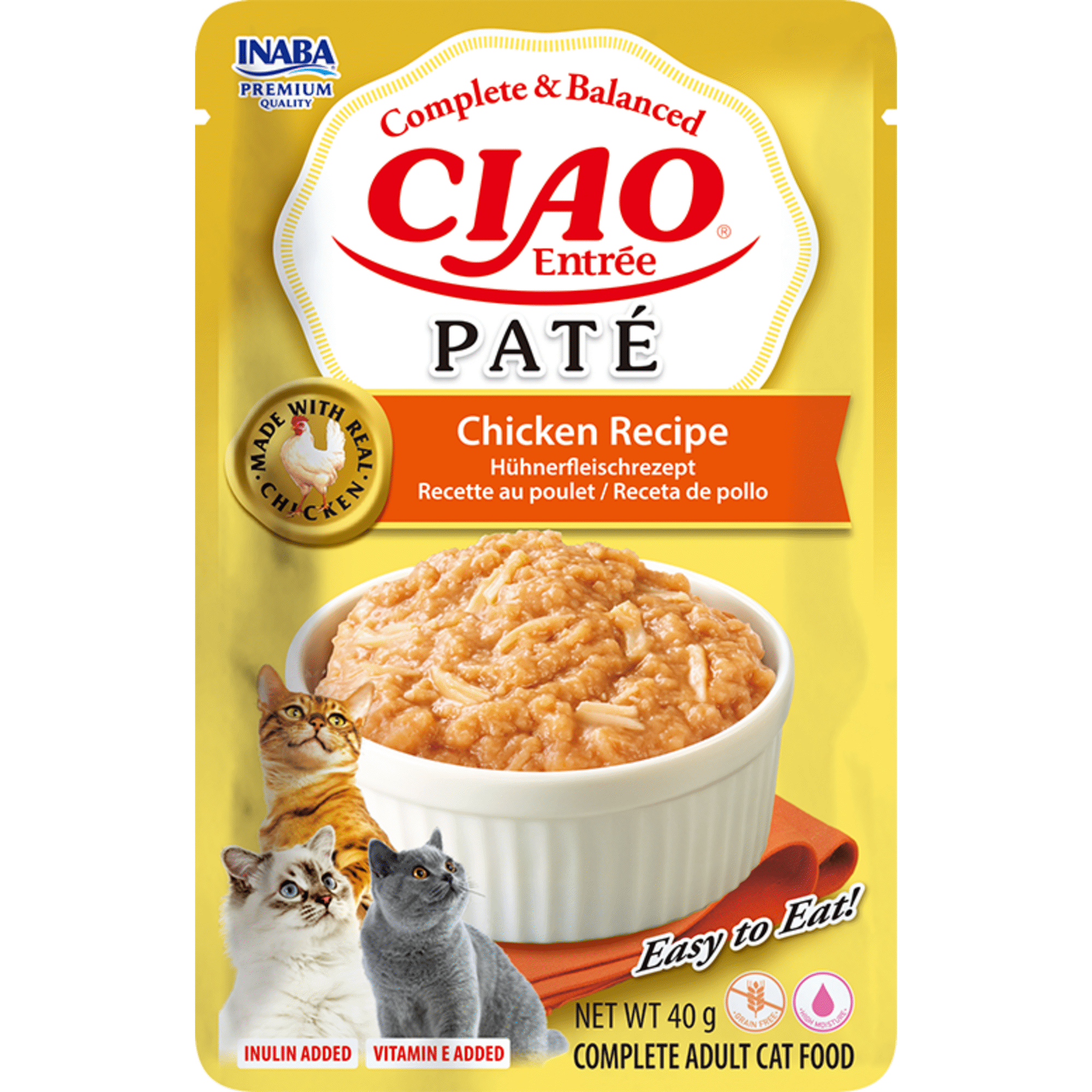 Comida H&uacute;mida para Gato Adulto Pat&eacute; Frango Ciao